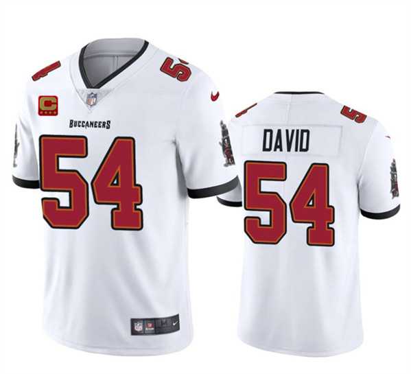 Men & Women & Youth Tampa Bay Buccaneers #54 Lavonte David White 2024 With 4-Star C Patch Vapor Limited Stitched Jersey